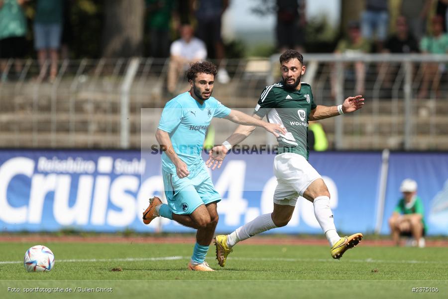 Taha Aksu, sport, action, Willy-Sachs-Stadion, SpVgg Greuther Fürth II, Schweinfurt, Saison 2023/2024, SGF, Regionalliga Bayern, Fussball, FCS, BFV, 5. Spieltag, 19.08.2023, 1. FC Schweinfurt 1905 - Bild-ID: 2375106