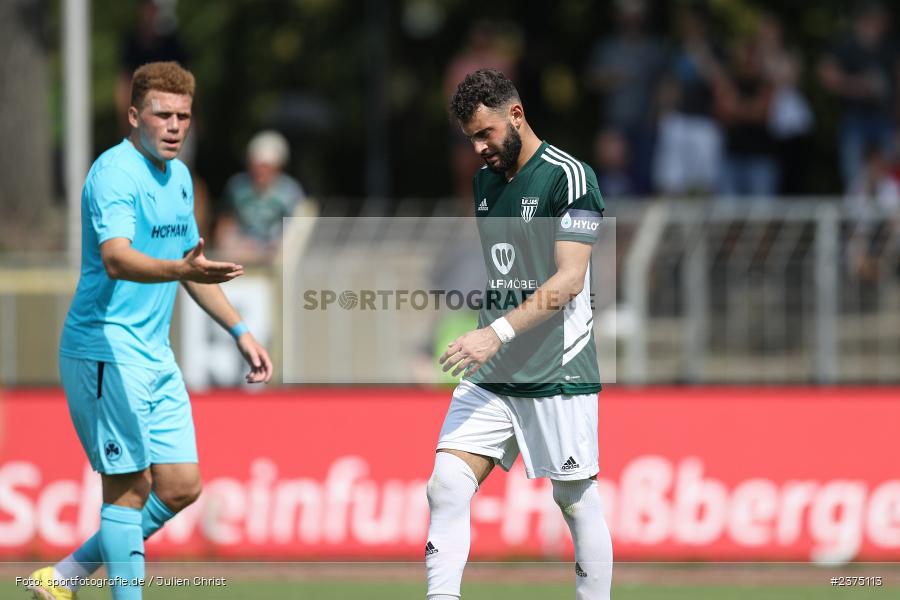 Taha Aksu, sport, action, Willy-Sachs-Stadion, SpVgg Greuther Fürth II, Schweinfurt, Saison 2023/2024, SGF, Regionalliga Bayern, Fussball, FCS, BFV, 5. Spieltag, 19.08.2023, 1. FC Schweinfurt 1905 - Bild-ID: 2375113