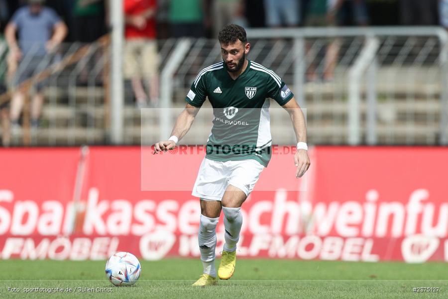 Taha Aksu, sport, action, Willy-Sachs-Stadion, SpVgg Greuther Fürth II, Schweinfurt, Saison 2023/2024, SGF, Regionalliga Bayern, Fussball, FCS, BFV, 5. Spieltag, 19.08.2023, 1. FC Schweinfurt 1905 - Bild-ID: 2375127