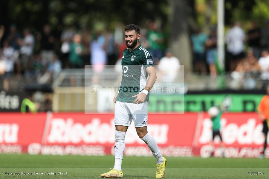 Taha Aksu, sport, action, Willy-Sachs-Stadion, SpVgg Greuther Fürth II, Schweinfurt, Saison 2023/2024, SGF, Regionalliga Bayern, Fussball, FCS, BFV, 5. Spieltag, 19.08.2023, 1. FC Schweinfurt 1905 - Bild-ID: 2375130