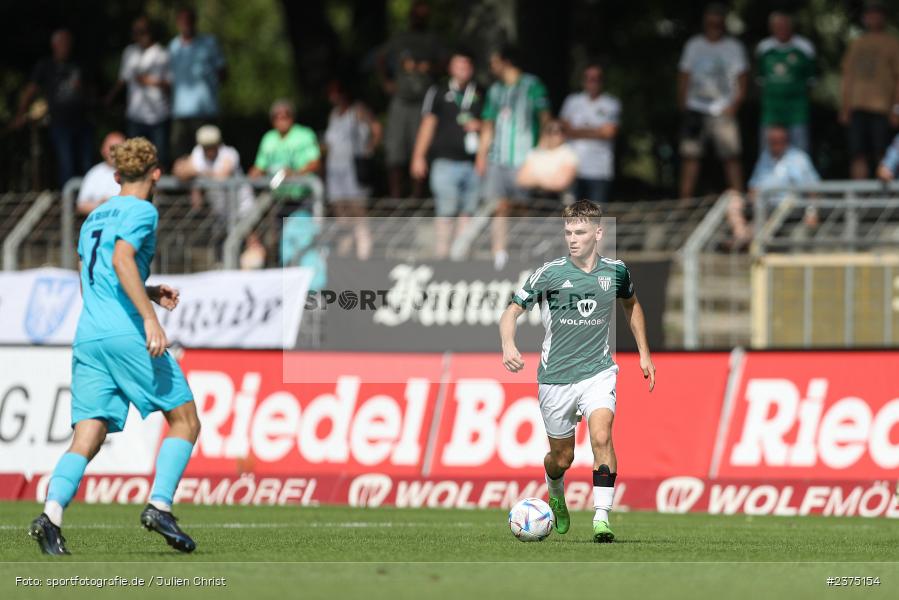 Julius Landeck, sport, action, Willy-Sachs-Stadion, SpVgg Greuther Fürth II, Schweinfurt, Saison 2023/2024, SGF, Regionalliga Bayern, Fussball, FCS, BFV, 5. Spieltag, 19.08.2023, 1. FC Schweinfurt 1905 - Bild-ID: 2375154