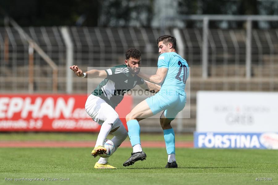 Taha Aksu, sport, action, Willy-Sachs-Stadion, SpVgg Greuther Fürth II, Schweinfurt, Saison 2023/2024, SGF, Regionalliga Bayern, Fussball, FCS, BFV, 5. Spieltag, 19.08.2023, 1. FC Schweinfurt 1905 - Bild-ID: 2375189