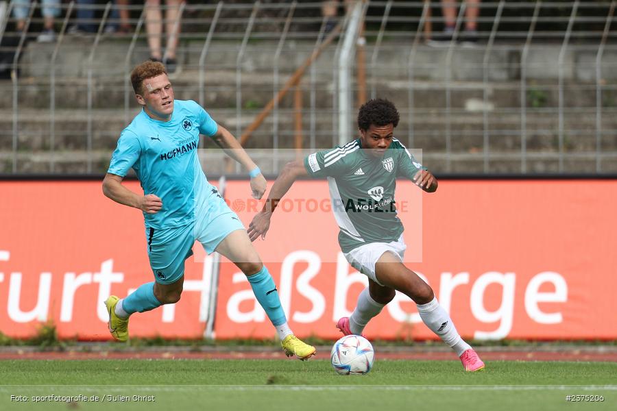 Dominik Ngatie, sport, action, Willy-Sachs-Stadion, SpVgg Greuther Fürth II, Schweinfurt, Saison 2023/2024, SGF, Regionalliga Bayern, Fussball, FCS, BFV, 5. Spieltag, 19.08.2023, 1. FC Schweinfurt 1905 - Bild-ID: 2375206