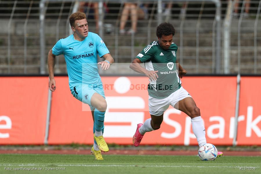 Dominik Ngatie, sport, action, Willy-Sachs-Stadion, SpVgg Greuther Fürth II, Schweinfurt, Saison 2023/2024, SGF, Regionalliga Bayern, Fussball, FCS, BFV, 5. Spieltag, 19.08.2023, 1. FC Schweinfurt 1905 - Bild-ID: 2375208