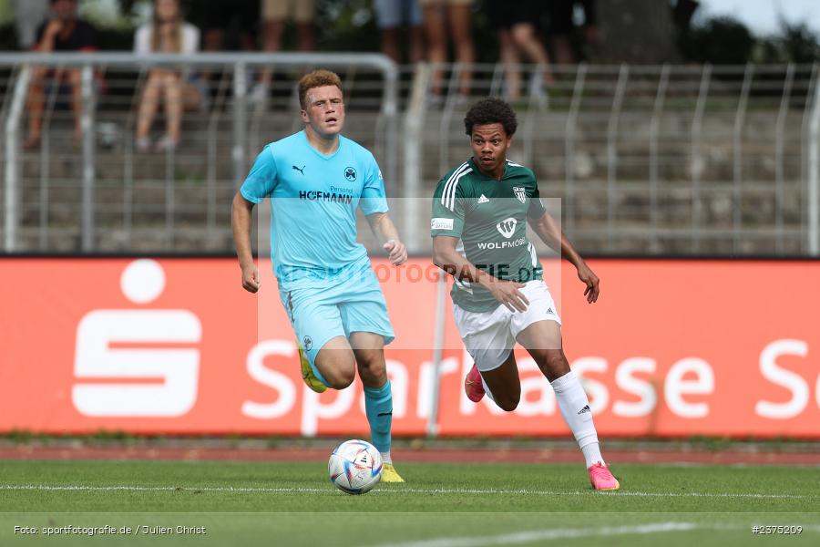 Dominik Ngatie, sport, action, Willy-Sachs-Stadion, SpVgg Greuther Fürth II, Schweinfurt, Saison 2023/2024, SGF, Regionalliga Bayern, Fussball, FCS, BFV, 5. Spieltag, 19.08.2023, 1. FC Schweinfurt 1905 - Bild-ID: 2375209