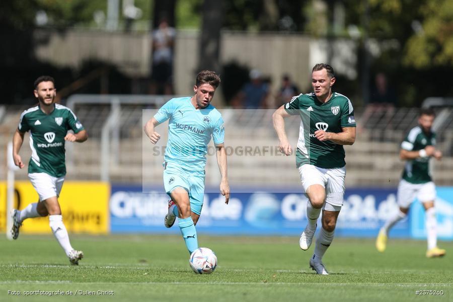 Sidney Raebiger, sport, action, Willy-Sachs-Stadion, SpVgg Greuther Fürth II, Schweinfurt, Saison 2023/2024, SGF, Regionalliga Bayern, Fussball, FCS, BFV, 5. Spieltag, 19.08.2023, 1. FC Schweinfurt 1905 - Bild-ID: 2375260
