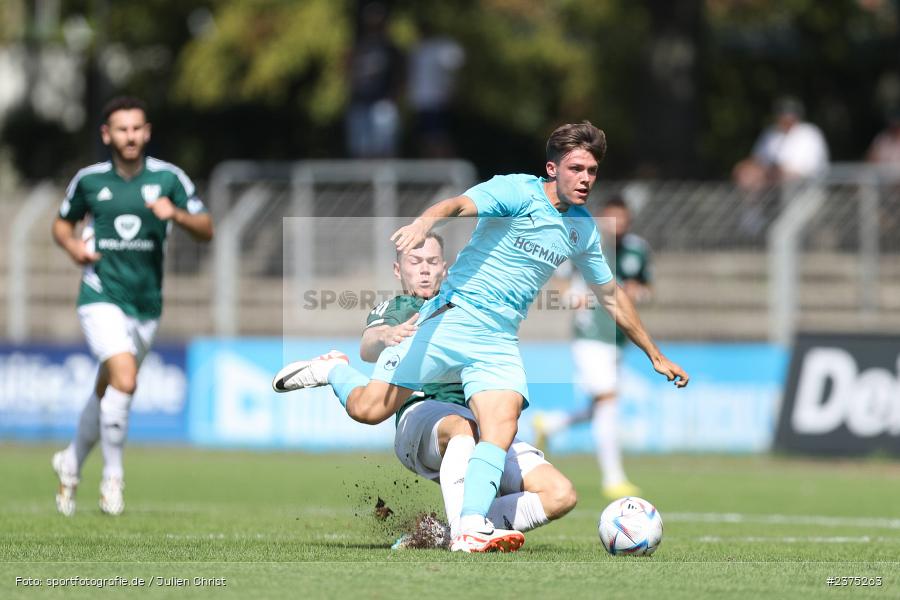 Sidney Raebiger, sport, action, Willy-Sachs-Stadion, SpVgg Greuther Fürth II, Schweinfurt, Saison 2023/2024, SGF, Regionalliga Bayern, Fussball, FCS, BFV, 5. Spieltag, 19.08.2023, 1. FC Schweinfurt 1905 - Bild-ID: 2375263