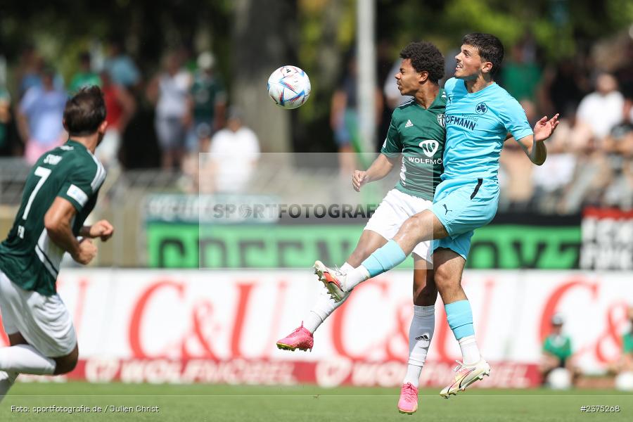 Dominik Ngatie, sport, action, Willy-Sachs-Stadion, SpVgg Greuther Fürth II, Schweinfurt, Saison 2023/2024, SGF, Regionalliga Bayern, Fussball, FCS, BFV, 5. Spieltag, 19.08.2023, 1. FC Schweinfurt 1905 - Bild-ID: 2375268