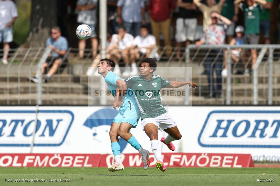 Dominik Ngatie, sport, action, Willy-Sachs-Stadion, SpVgg Greuther Fürth II, Schweinfurt, Saison 2023/2024, SGF, Regionalliga Bayern, Fussball, FCS, BFV, 5. Spieltag, 19.08.2023, 1. FC Schweinfurt 1905 - Bild-ID: 2375269