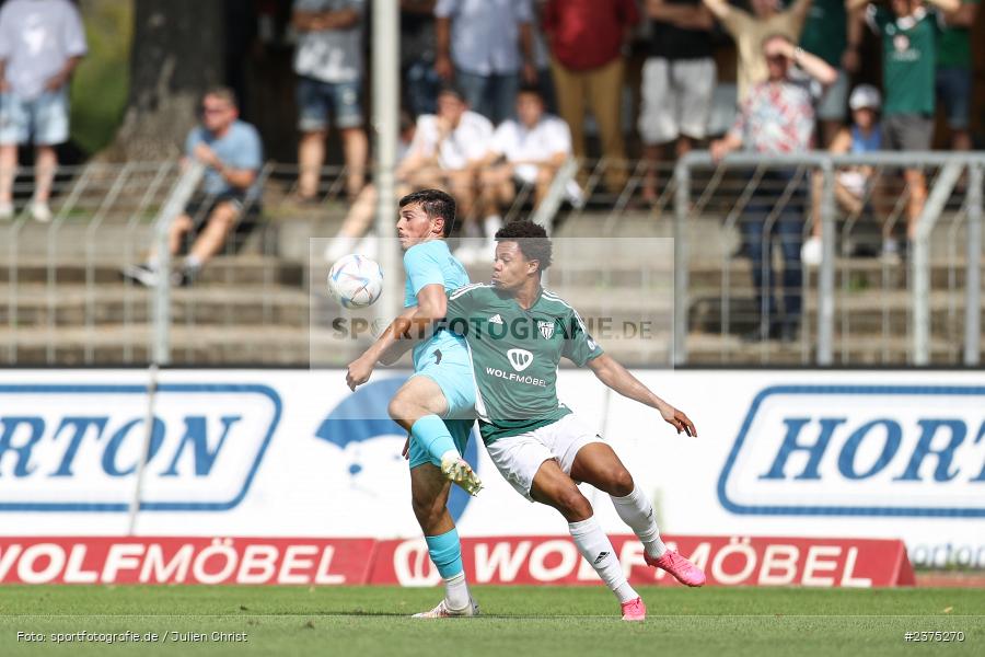 Dominik Ngatie, sport, action, Willy-Sachs-Stadion, SpVgg Greuther Fürth II, Schweinfurt, Saison 2023/2024, SGF, Regionalliga Bayern, Fussball, FCS, BFV, 5. Spieltag, 19.08.2023, 1. FC Schweinfurt 1905 - Bild-ID: 2375270