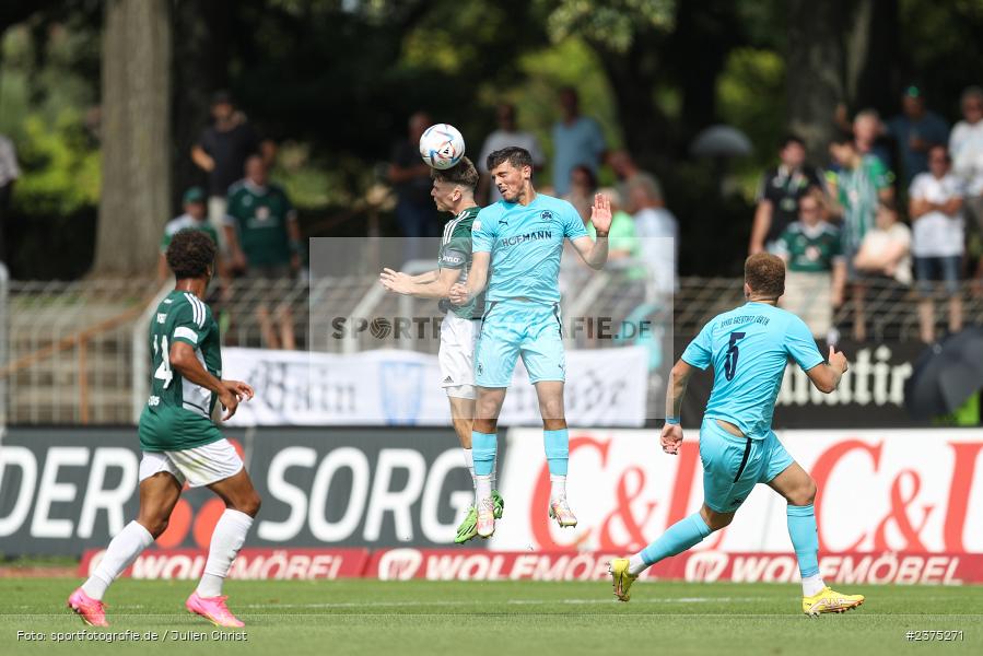 Julius Landeck, sport, action, Willy-Sachs-Stadion, SpVgg Greuther Fürth II, Schweinfurt, Saison 2023/2024, SGF, Regionalliga Bayern, Fussball, FCS, BFV, 5. Spieltag, 19.08.2023, 1. FC Schweinfurt 1905 - Bild-ID: 2375271