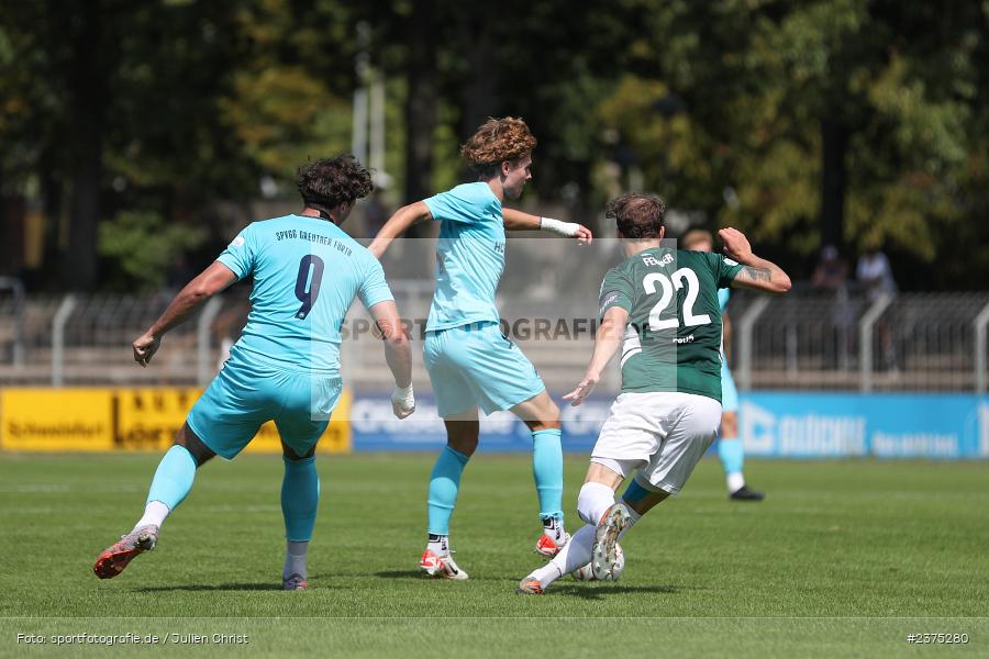 Devin Angleberger, sport, action, Willy-Sachs-Stadion, SpVgg Greuther Fürth II, Schweinfurt, Saison 2023/2024, SGF, Regionalliga Bayern, Fussball, FCS, BFV, 5. Spieltag, 19.08.2023, 1. FC Schweinfurt 1905 - Bild-ID: 2375280