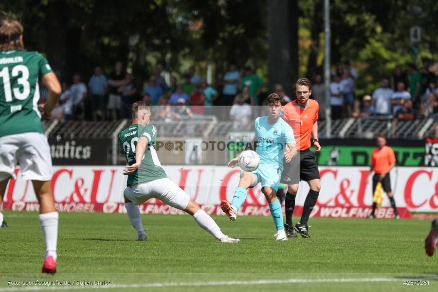 Sidney Raebiger, sport, action, Willy-Sachs-Stadion, SpVgg Greuther Fürth II, Schweinfurt, Saison 2023/2024, SGF, Regionalliga Bayern, Fussball, FCS, BFV, 5. Spieltag, 19.08.2023, 1. FC Schweinfurt 1905 - Bild-ID: 2375281