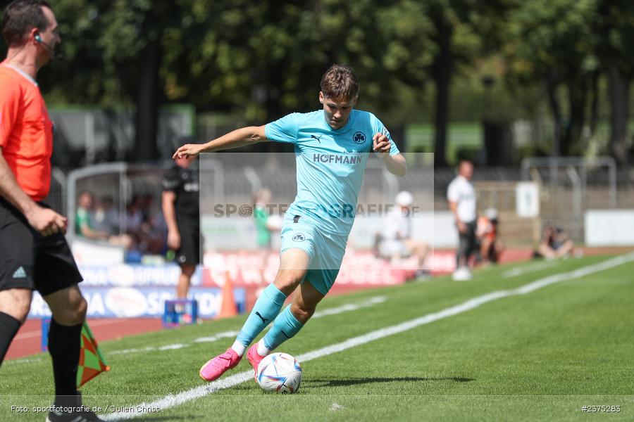 Sebastian Müller, sport, action, Willy-Sachs-Stadion, SpVgg Greuther Fürth II, Schweinfurt, Saison 2023/2024, SGF, Regionalliga Bayern, Fussball, FCS, BFV, 5. Spieltag, 19.08.2023, 1. FC Schweinfurt 1905 - Bild-ID: 2375283