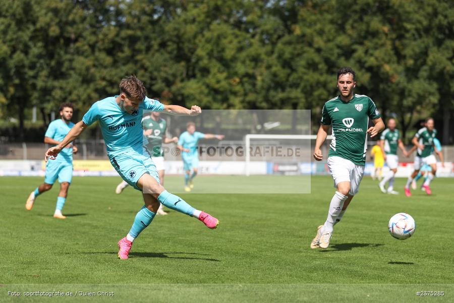Sebastian Müller, sport, action, Willy-Sachs-Stadion, SpVgg Greuther Fürth II, Schweinfurt, Saison 2023/2024, SGF, Regionalliga Bayern, Fussball, FCS, BFV, 5. Spieltag, 19.08.2023, 1. FC Schweinfurt 1905 - Bild-ID: 2375285