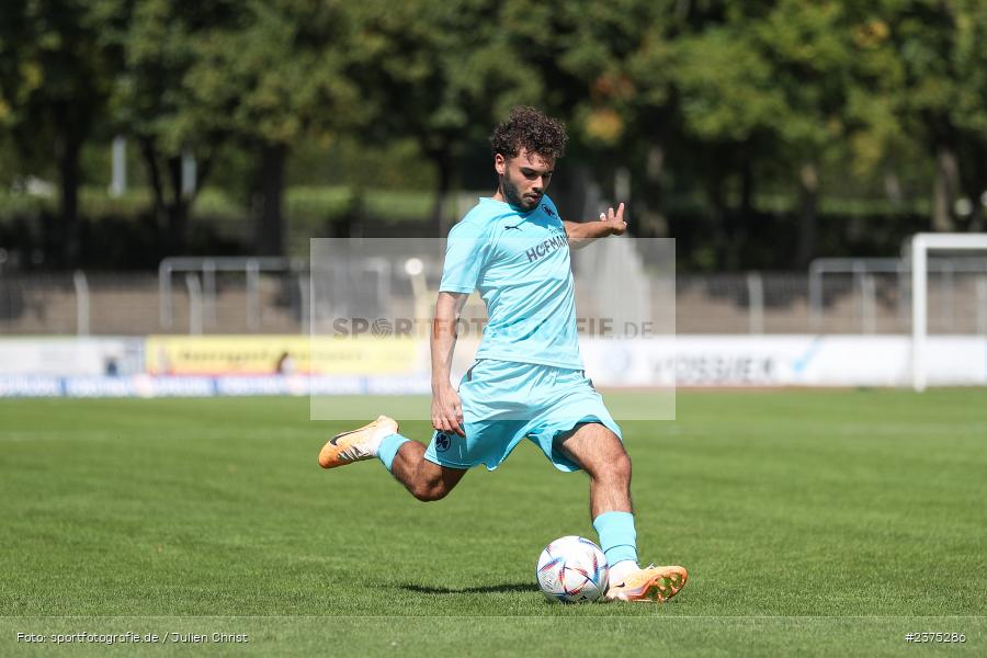 Kenan Aydin, sport, action, Willy-Sachs-Stadion, SpVgg Greuther Fürth II, Schweinfurt, Saison 2023/2024, SGF, Regionalliga Bayern, Fussball, FCS, BFV, 5. Spieltag, 19.08.2023, 1. FC Schweinfurt 1905 - Bild-ID: 2375286