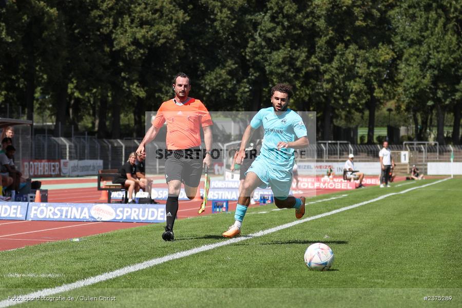Kenan Aydin, sport, action, Willy-Sachs-Stadion, SpVgg Greuther Fürth II, Schweinfurt, Saison 2023/2024, SGF, Regionalliga Bayern, Fussball, FCS, BFV, 5. Spieltag, 19.08.2023, 1. FC Schweinfurt 1905 - Bild-ID: 2375289