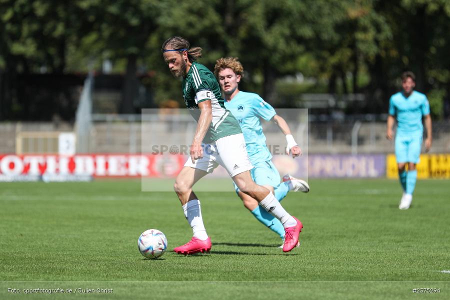 Kristian Böhnlein, sport, action, Willy-Sachs-Stadion, SpVgg Greuther Fürth II, Schweinfurt, Saison 2023/2024, SGF, Regionalliga Bayern, Fussball, FCS, BFV, 5. Spieltag, 19.08.2023, 1. FC Schweinfurt 1905 - Bild-ID: 2375294
