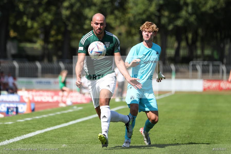 Adam Jabiri, sport, action, Willy-Sachs-Stadion, SpVgg Greuther Fürth II, Schweinfurt, Saison 2023/2024, SGF, Regionalliga Bayern, Fussball, FCS, BFV, 5. Spieltag, 19.08.2023, 1. FC Schweinfurt 1905 - Bild-ID: 2375321