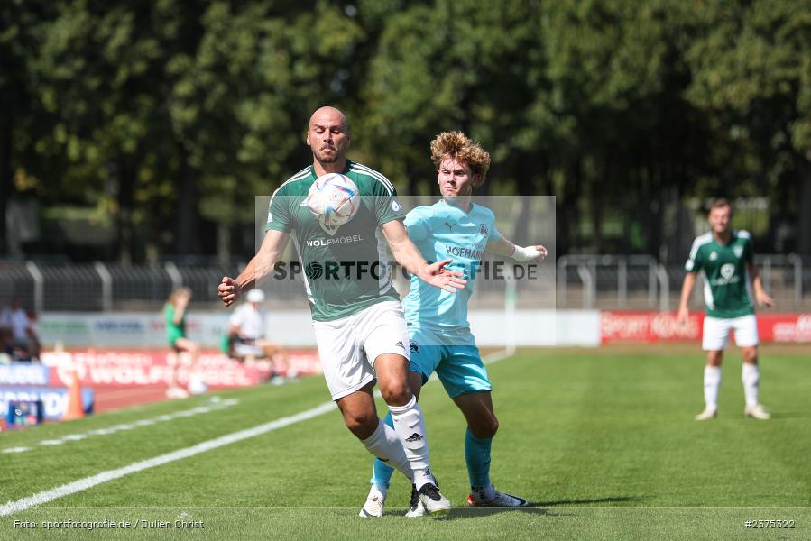 Adam Jabiri, sport, action, Willy-Sachs-Stadion, SpVgg Greuther Fürth II, Schweinfurt, Saison 2023/2024, SGF, Regionalliga Bayern, Fussball, FCS, BFV, 5. Spieltag, 19.08.2023, 1. FC Schweinfurt 1905 - Bild-ID: 2375322
