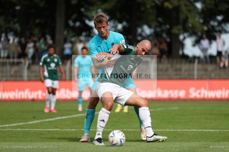 Adam Jabiri, sport, action, Willy-Sachs-Stadion, SpVgg Greuther Fürth II, Schweinfurt, Saison 2023/2024, SGF, Regionalliga Bayern, Fussball, FCS, BFV, 5. Spieltag, 19.08.2023, 1. FC Schweinfurt 1905 - Bild-ID: 2375329