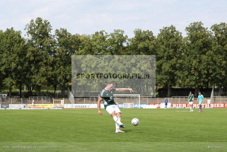 Marc Hänschke, sport, action, Willy-Sachs-Stadion, SpVgg Greuther Fürth II, Schweinfurt, Saison 2023/2024, SGF, Regionalliga Bayern, Fussball, FCS, BFV, 5. Spieltag, 19.08.2023, 1. FC Schweinfurt 1905 - Bild-ID: 2375333
