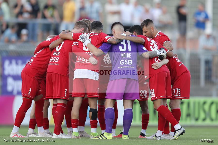 Mannschaftskreis, Stadion am Schönbusch, Aschaffenburg, 25.08.2023, sport, action, BFV, Fussball, Saison 2023/2024, 6. Spieltag, Regionalliga Bayern, TGM, SVA, Türkgücü München, SV Viktoria Aschaffenburg - Bild-ID: 2375586