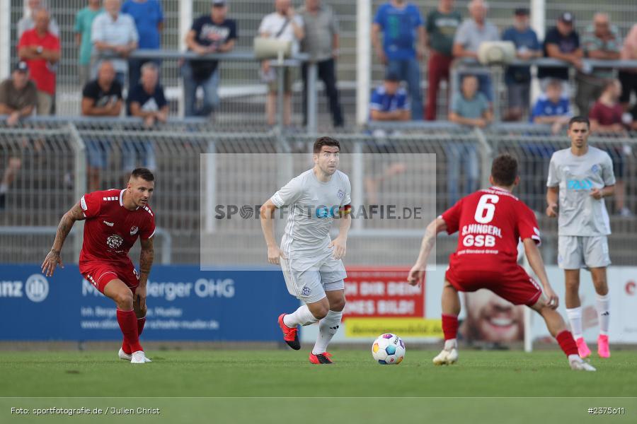 Benjamin Baier, Stadion am Schönbusch, Aschaffenburg, 25.08.2023, sport, action, BFV, Fussball, Saison 2023/2024, 6. Spieltag, Regionalliga Bayern, TGM, SVA, Türkgücü München, SV Viktoria Aschaffenburg - Bild-ID: 2375611