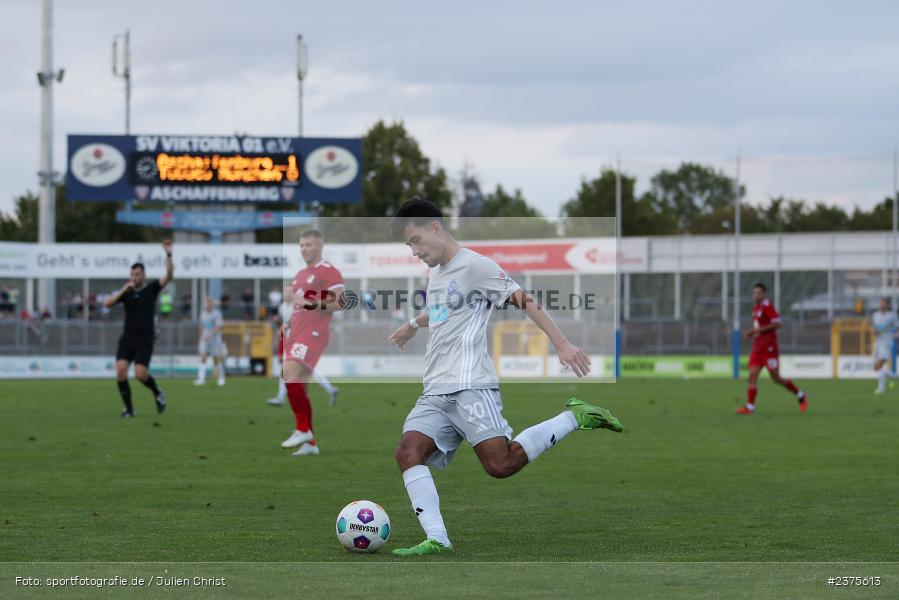 Arda Nadaroglu, Stadion am Schönbusch, Aschaffenburg, 25.08.2023, sport, action, BFV, Fussball, Saison 2023/2024, 6. Spieltag, Regionalliga Bayern, TGM, SVA, Türkgücü München, SV Viktoria Aschaffenburg - Bild-ID: 2375613