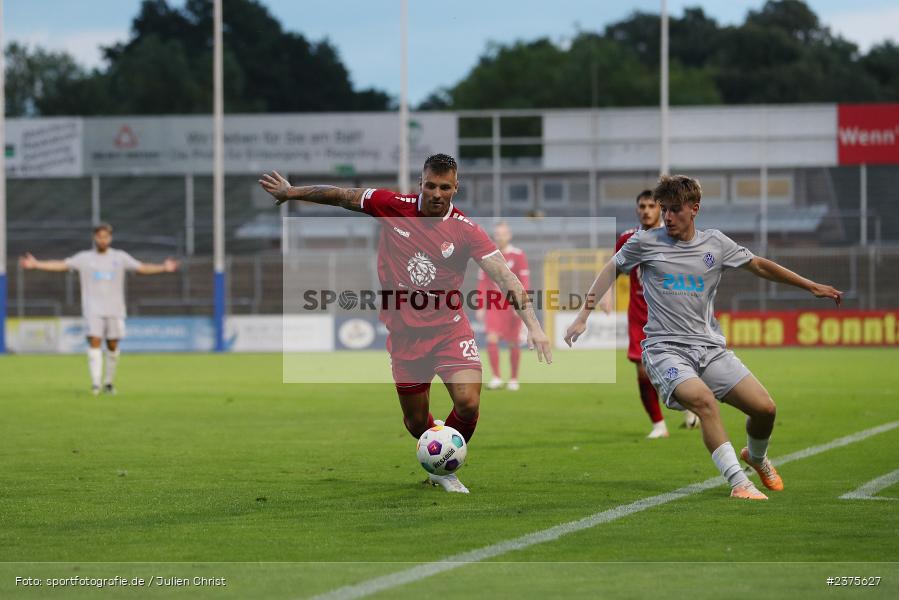 Maximilian Berwein, Stadion am Schönbusch, Aschaffenburg, 25.08.2023, sport, action, BFV, Fussball, Saison 2023/2024, 6. Spieltag, Regionalliga Bayern, TGM, SVA, Türkgücü München, SV Viktoria Aschaffenburg - Bild-ID: 2375627