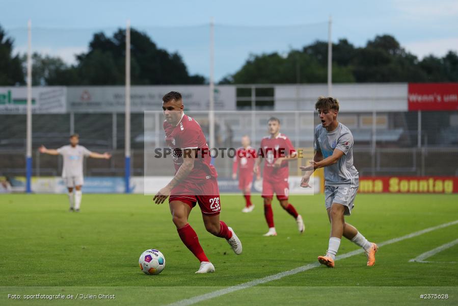 Maximilian Berwein, Stadion am Schönbusch, Aschaffenburg, 25.08.2023, sport, action, BFV, Fussball, Saison 2023/2024, 6. Spieltag, Regionalliga Bayern, TGM, SVA, Türkgücü München, SV Viktoria Aschaffenburg - Bild-ID: 2375628