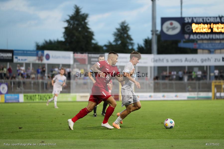 Lars Kleiner, Stadion am Schönbusch, Aschaffenburg, 25.08.2023, sport, action, BFV, Fussball, Saison 2023/2024, 6. Spieltag, Regionalliga Bayern, TGM, SVA, Türkgücü München, SV Viktoria Aschaffenburg - Bild-ID: 2375632