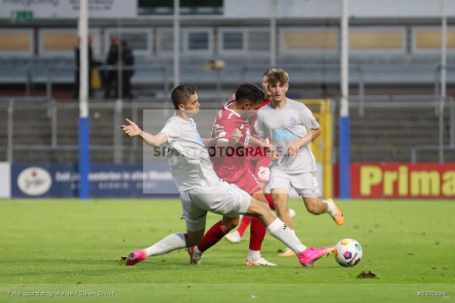 Veit Klement, Stadion am Schönbusch, Aschaffenburg, 25.08.2023, sport, action, BFV, Fussball, Saison 2023/2024, 6. Spieltag, Regionalliga Bayern, TGM, SVA, Türkgücü München, SV Viktoria Aschaffenburg - Bild-ID: 2375634