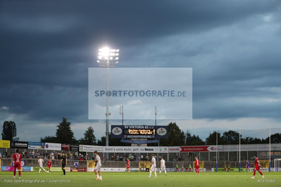Flutlicht, Spielszene, Stadion am Schönbusch, Aschaffenburg, 25.08.2023, sport, action, BFV, Fussball, Saison 2023/2024, 6. Spieltag, Regionalliga Bayern, TGM, SVA, Türkgücü München, SV Viktoria Aschaffenburg - Bild-ID: 2375636