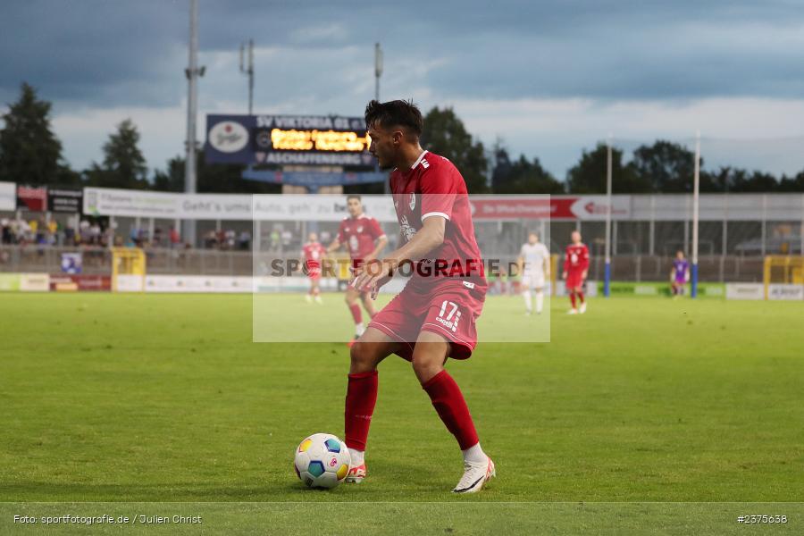 Arif Ekin, Stadion am Schönbusch, Aschaffenburg, 25.08.2023, sport, action, BFV, Fussball, Saison 2023/2024, 6. Spieltag, Regionalliga Bayern, TGM, SVA, Türkgücü München, SV Viktoria Aschaffenburg - Bild-ID: 2375638