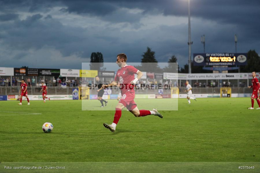 Albano Gashi, Stadion am Schönbusch, Aschaffenburg, 25.08.2023, sport, action, BFV, Fussball, Saison 2023/2024, 6. Spieltag, Regionalliga Bayern, TGM, SVA, Türkgücü München, SV Viktoria Aschaffenburg - Bild-ID: 2375643
