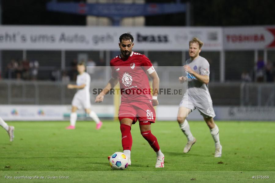 Ünal Tosun, Stadion am Schönbusch, Aschaffenburg, 25.08.2023, sport, action, BFV, Fussball, Saison 2023/2024, 6. Spieltag, Regionalliga Bayern, TGM, SVA, Türkgücü München, SV Viktoria Aschaffenburg - Bild-ID: 2375659