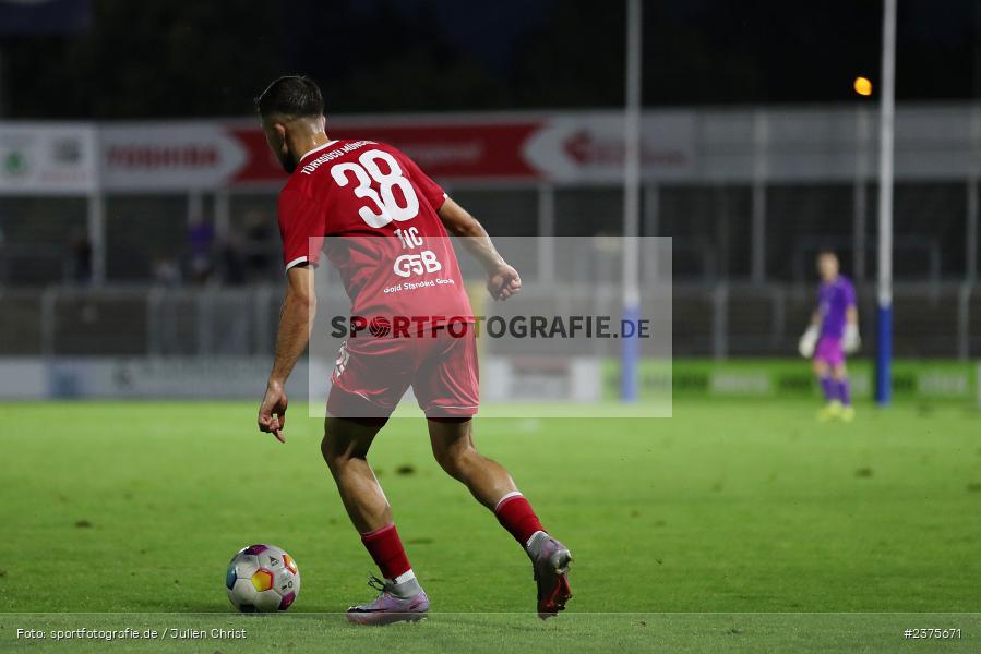 Emre Tunc, Stadion am Schönbusch, Aschaffenburg, 25.08.2023, sport, action, BFV, Fussball, Saison 2023/2024, 6. Spieltag, Regionalliga Bayern, TGM, SVA, Türkgücü München, SV Viktoria Aschaffenburg - Bild-ID: 2375671