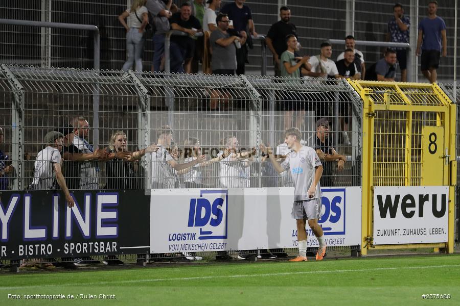Lars Kleiner, Stadion am Schönbusch, Aschaffenburg, 25.08.2023, sport, action, BFV, Fussball, Saison 2023/2024, 6. Spieltag, Regionalliga Bayern, TGM, SVA, Türkgücü München, SV Viktoria Aschaffenburg - Bild-ID: 2375680