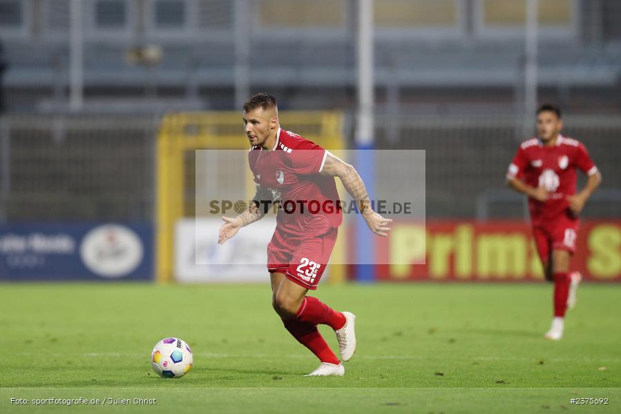 Maximilian Berwein, Stadion am Schönbusch, Aschaffenburg, 25.08.2023, sport, action, BFV, Fussball, Saison 2023/2024, 6. Spieltag, Regionalliga Bayern, TGM, SVA, Türkgücü München, SV Viktoria Aschaffenburg - Bild-ID: 2375692