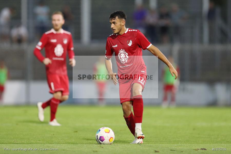 Arif Ekin, Stadion am Schönbusch, Aschaffenburg, 25.08.2023, sport, action, BFV, Fussball, Saison 2023/2024, 6. Spieltag, Regionalliga Bayern, TGM, SVA, Türkgücü München, SV Viktoria Aschaffenburg - Bild-ID: 2375703