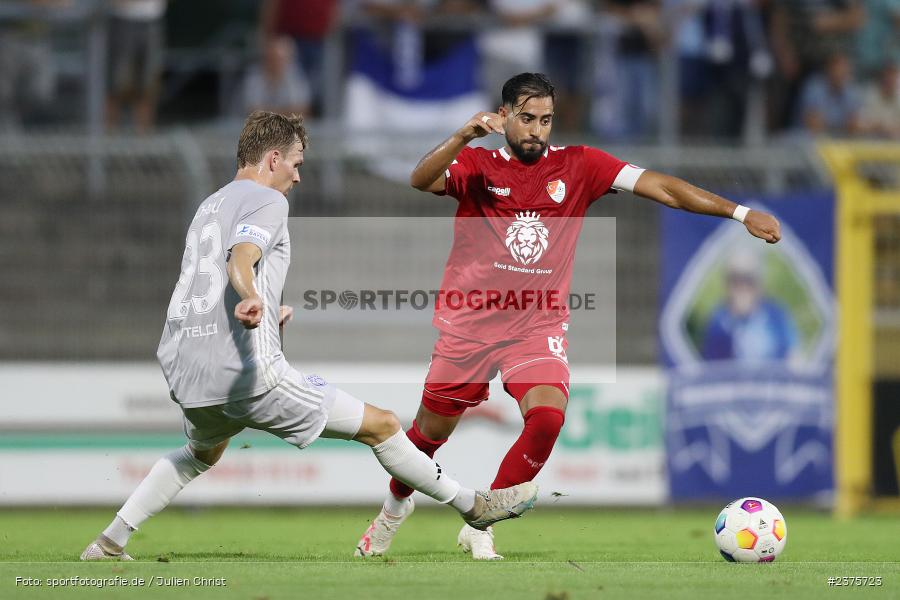 Ünal Tosun, Stadion am Schönbusch, Aschaffenburg, 25.08.2023, sport, action, BFV, Fussball, Saison 2023/2024, 6. Spieltag, Regionalliga Bayern, TGM, SVA, Türkgücü München, SV Viktoria Aschaffenburg - Bild-ID: 2375723