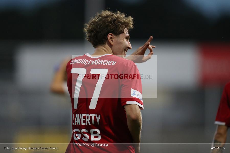 Benedict Laverty, Stadion am Schönbusch, Aschaffenburg, 25.08.2023, sport, action, BFV, Fussball, Saison 2023/2024, 6. Spieltag, Regionalliga Bayern, TGM, SVA, Türkgücü München, SV Viktoria Aschaffenburg - Bild-ID: 2375739