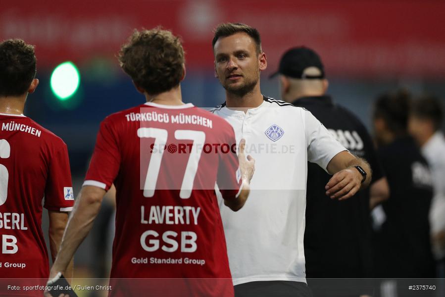 Raphael Peter, Stadion am Schönbusch, Aschaffenburg, 25.08.2023, sport, action, BFV, Fussball, Saison 2023/2024, 6. Spieltag, Regionalliga Bayern, TGM, SVA, Türkgücü München, SV Viktoria Aschaffenburg - Bild-ID: 2375740