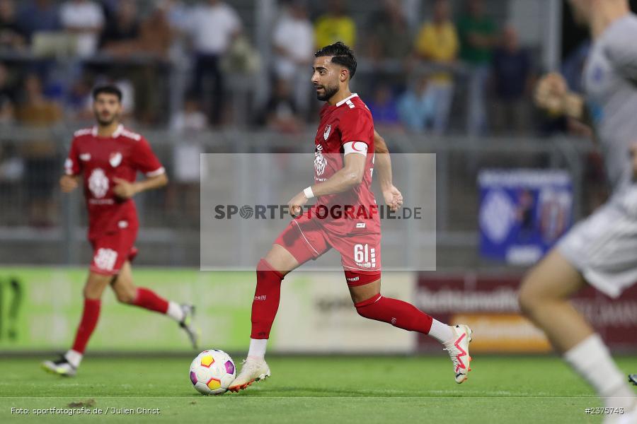 Ünal Tosun, Stadion am Schönbusch, Aschaffenburg, 25.08.2023, sport, action, BFV, Fussball, Saison 2023/2024, 6. Spieltag, Regionalliga Bayern, TGM, SVA, Türkgücü München, SV Viktoria Aschaffenburg - Bild-ID: 2375743
