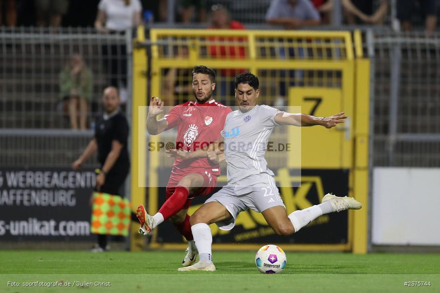 Hamza Boutakhrit, Stadion am Schönbusch, Aschaffenburg, 25.08.2023, sport, action, BFV, Fussball, Saison 2023/2024, 6. Spieltag, Regionalliga Bayern, TGM, SVA, Türkgücü München, SV Viktoria Aschaffenburg - Bild-ID: 2375744