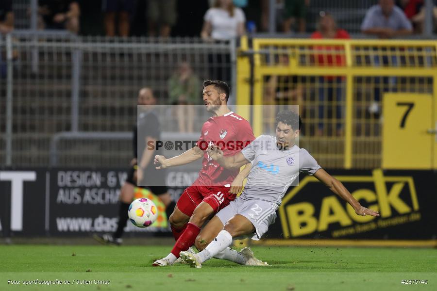 Hamza Boutakhrit, Stadion am Schönbusch, Aschaffenburg, 25.08.2023, sport, action, BFV, Fussball, Saison 2023/2024, 6. Spieltag, Regionalliga Bayern, TGM, SVA, Türkgücü München, SV Viktoria Aschaffenburg - Bild-ID: 2375745