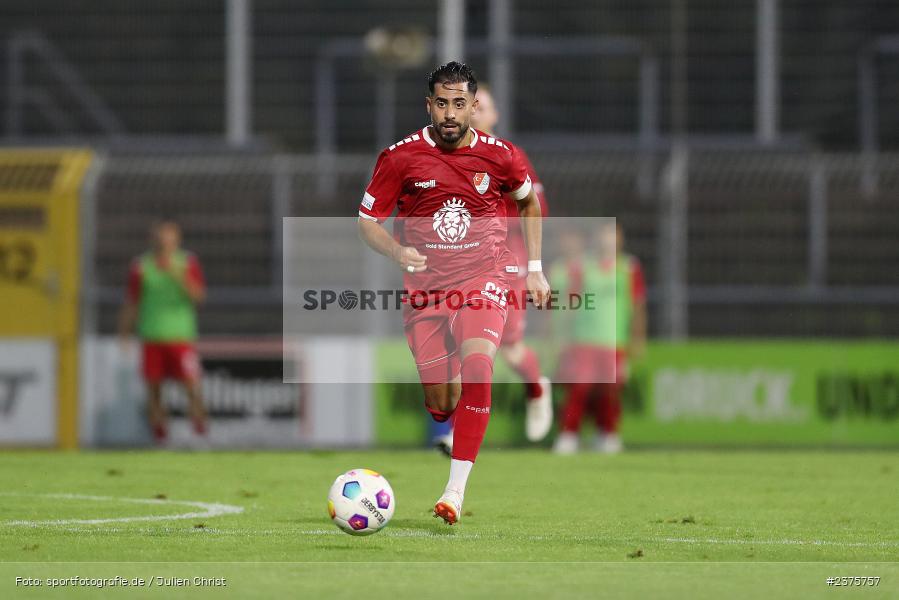Ünal Tosun, Stadion am Schönbusch, Aschaffenburg, 25.08.2023, sport, action, BFV, Fussball, Saison 2023/2024, 6. Spieltag, Regionalliga Bayern, TGM, SVA, Türkgücü München, SV Viktoria Aschaffenburg - Bild-ID: 2375757
