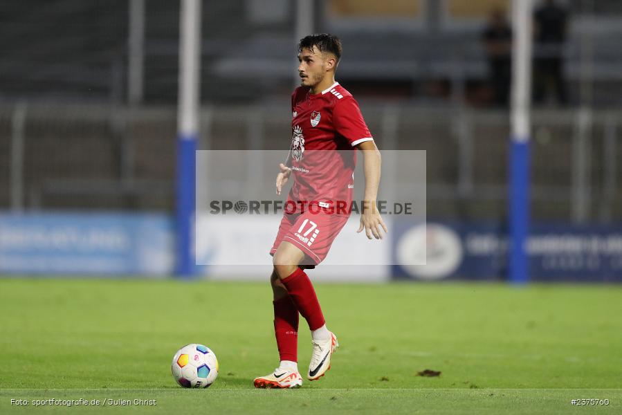 Arif Ekin, Stadion am Schönbusch, Aschaffenburg, 25.08.2023, sport, action, BFV, Fussball, Saison 2023/2024, 6. Spieltag, Regionalliga Bayern, TGM, SVA, Türkgücü München, SV Viktoria Aschaffenburg - Bild-ID: 2375760