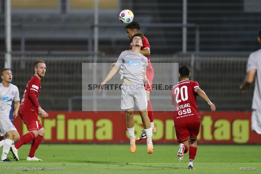 Lars Kleiner, Stadion am Schönbusch, Aschaffenburg, 25.08.2023, sport, action, BFV, Fussball, Saison 2023/2024, 6. Spieltag, Regionalliga Bayern, TGM, SVA, Türkgücü München, SV Viktoria Aschaffenburg - Bild-ID: 2375764